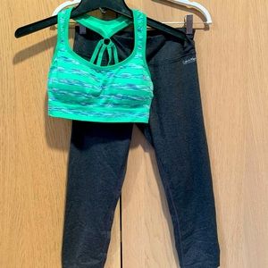 CK Capri Athletic Pants Size S & Jockey Bra Size M